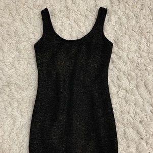 Black/gold sparkly bodycon dress